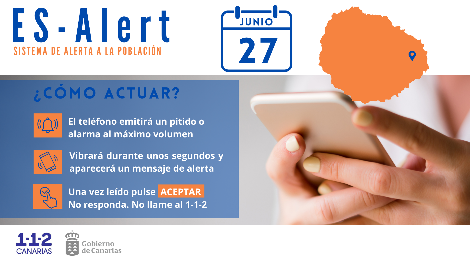 27 Junio. Prueba Es-Alert La Gomera