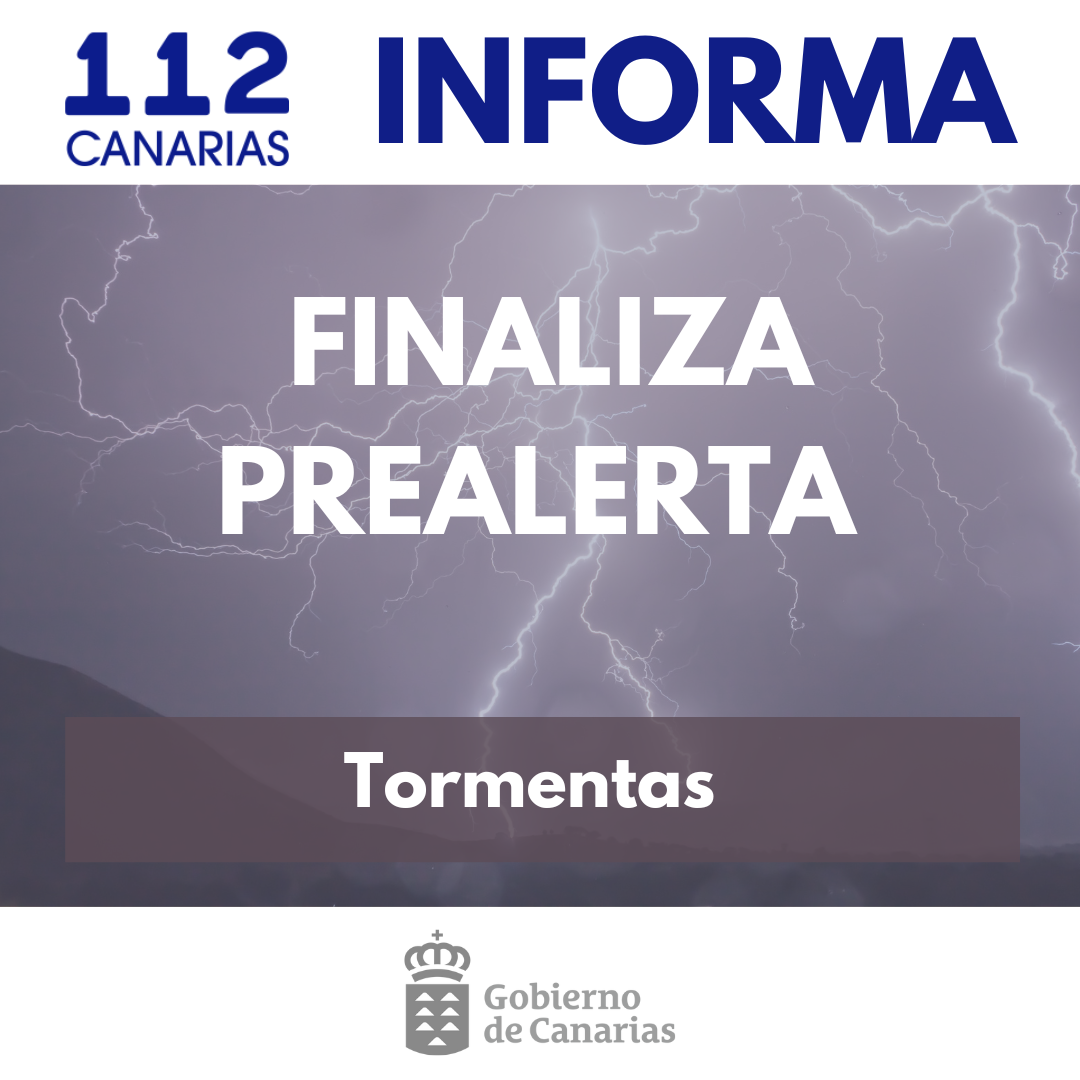 Finalización prealerta tormentas